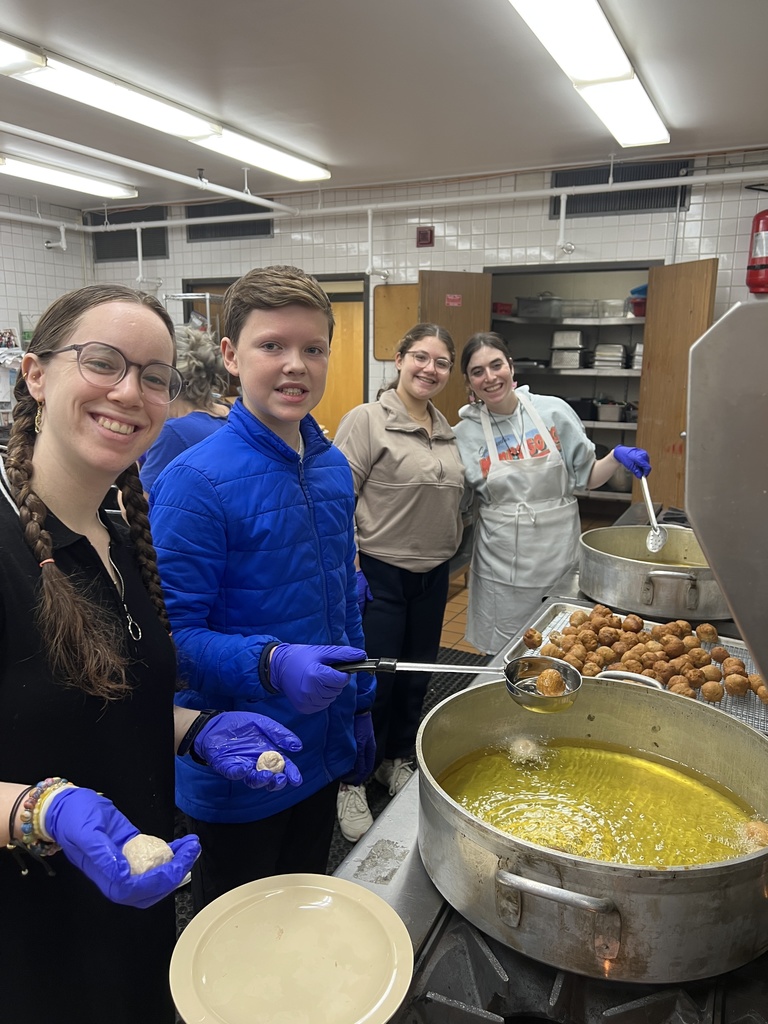 students and b'not sherut fry dough