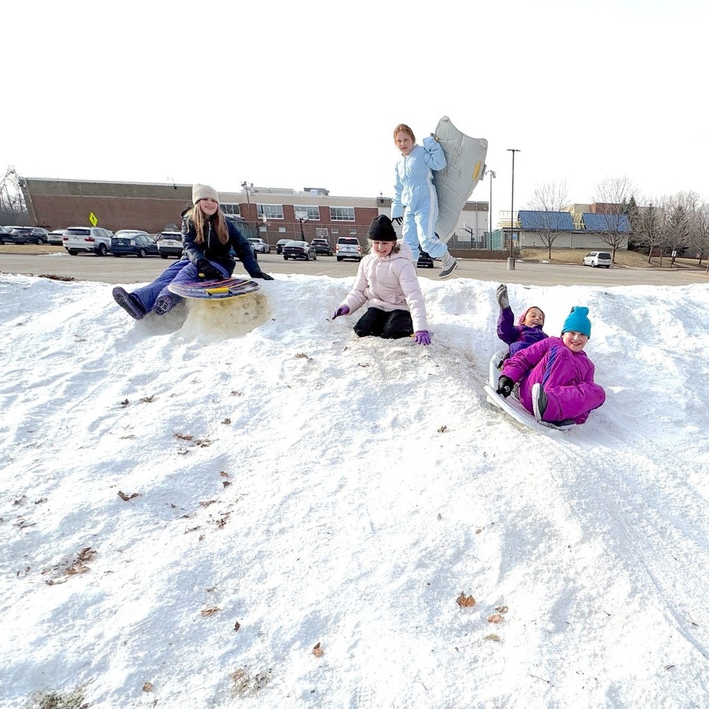 students sled