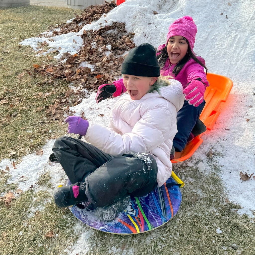 students sled