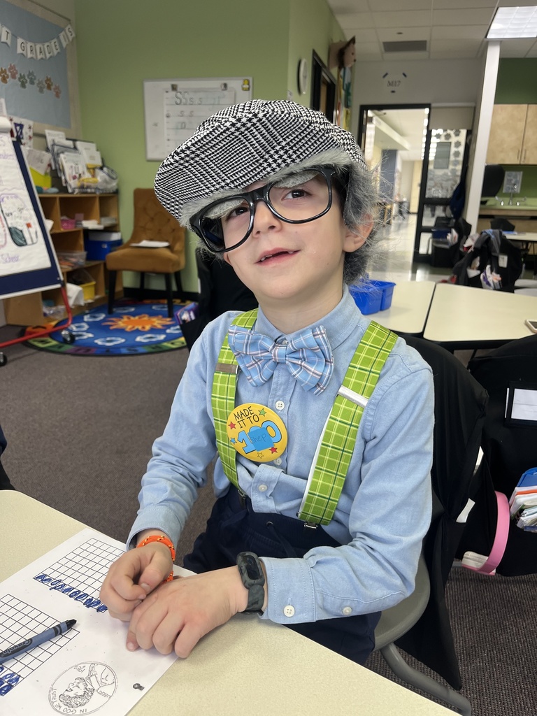student dressed as 100-year-old