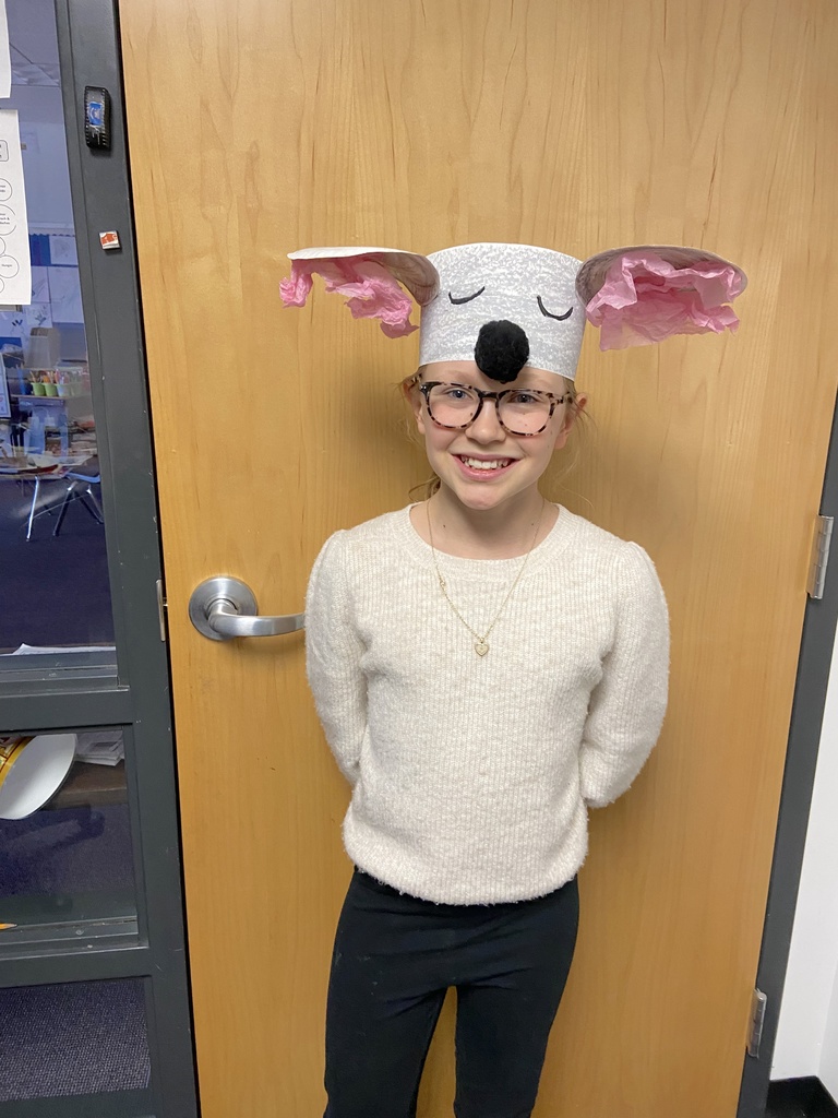 girl in homemade koala hat