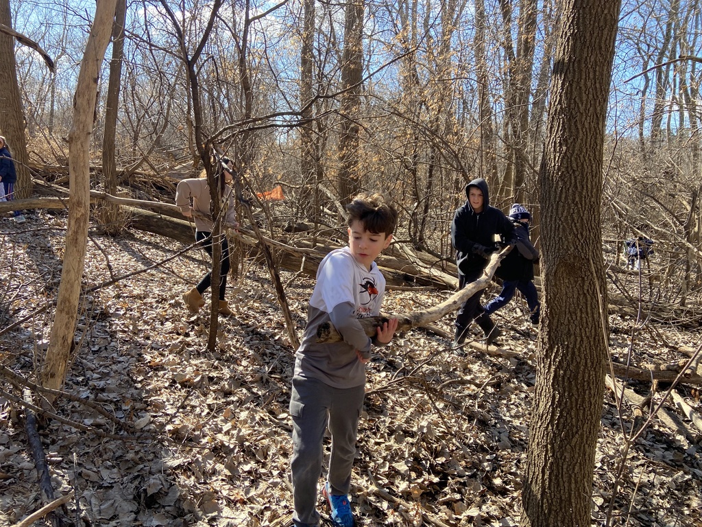 students carry branch