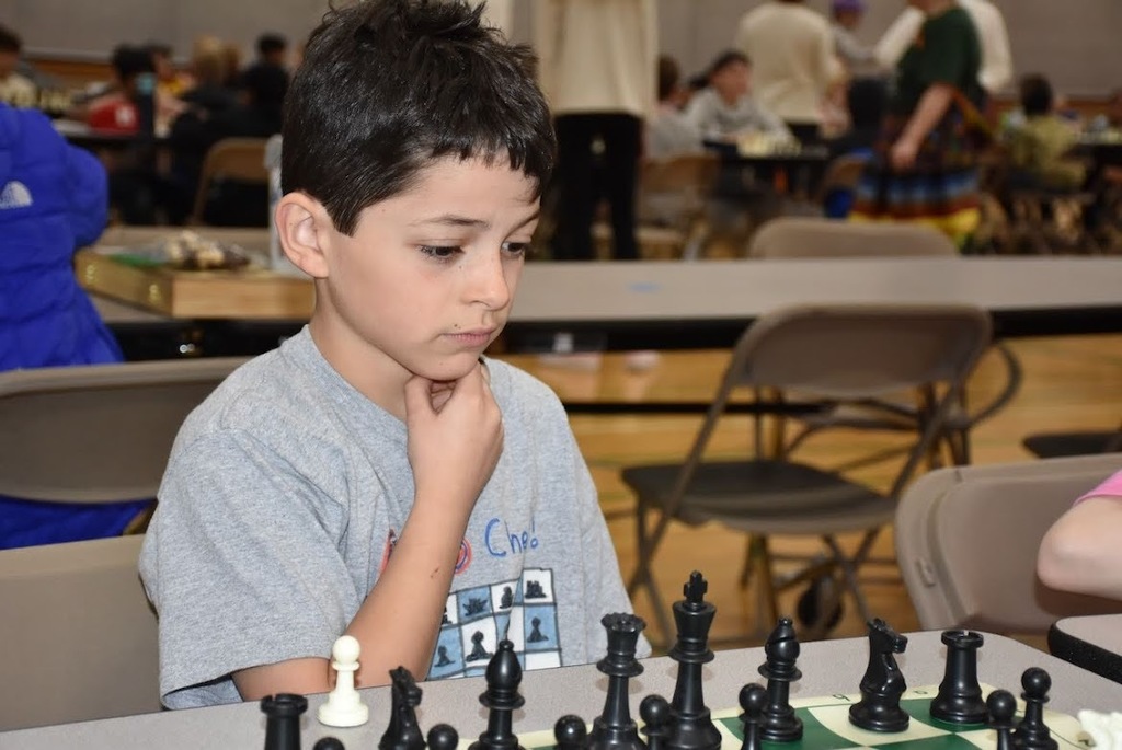 student plays chess