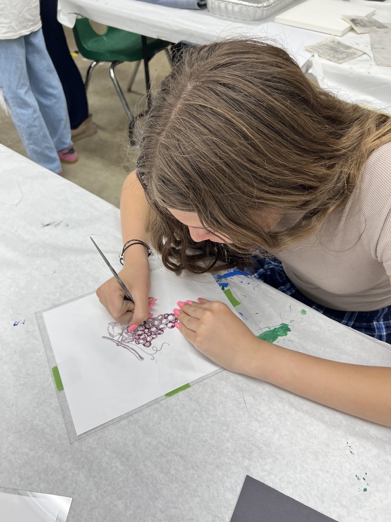student draws design