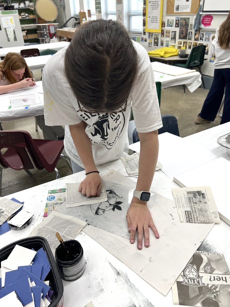 student in printmaking
