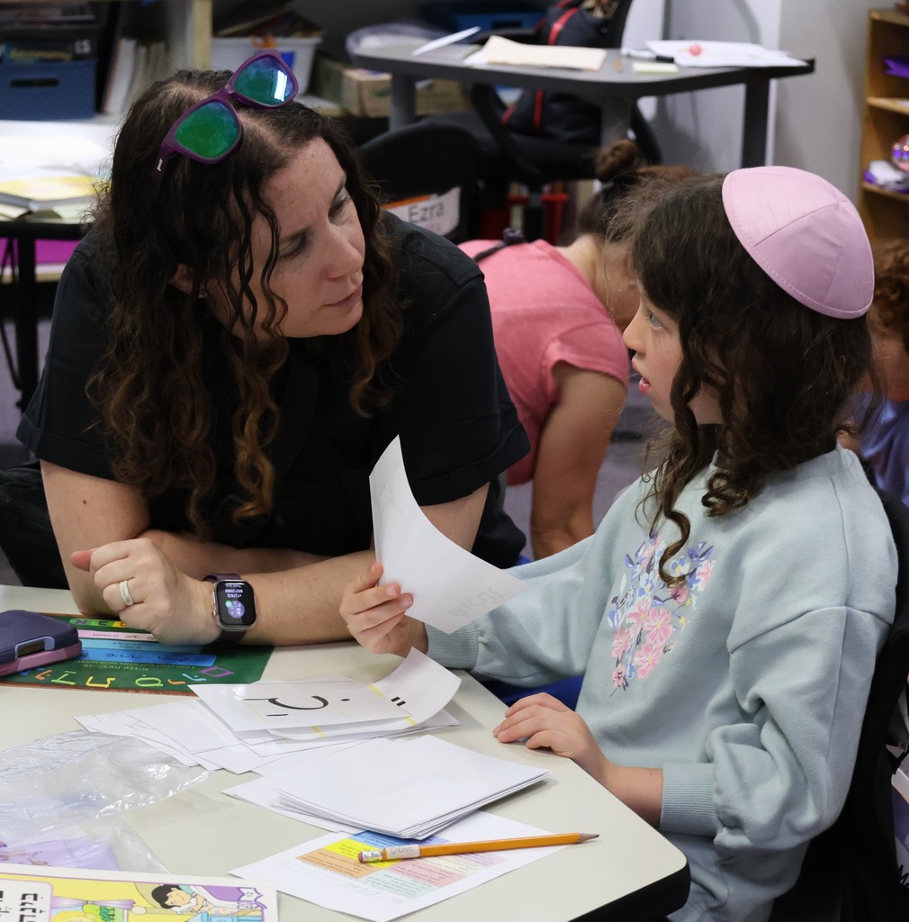 student shows parent work