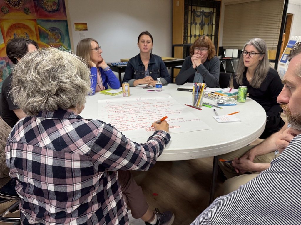 teachers and staff collaborate