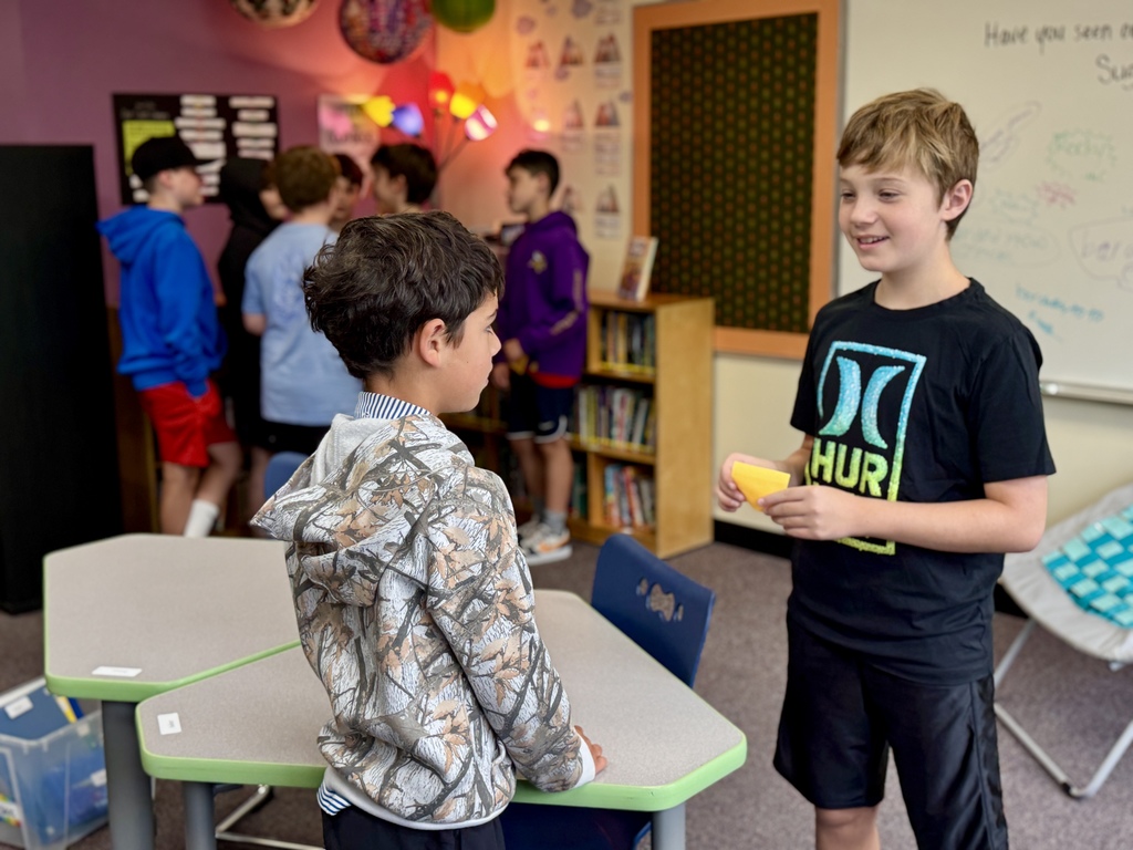 students interact