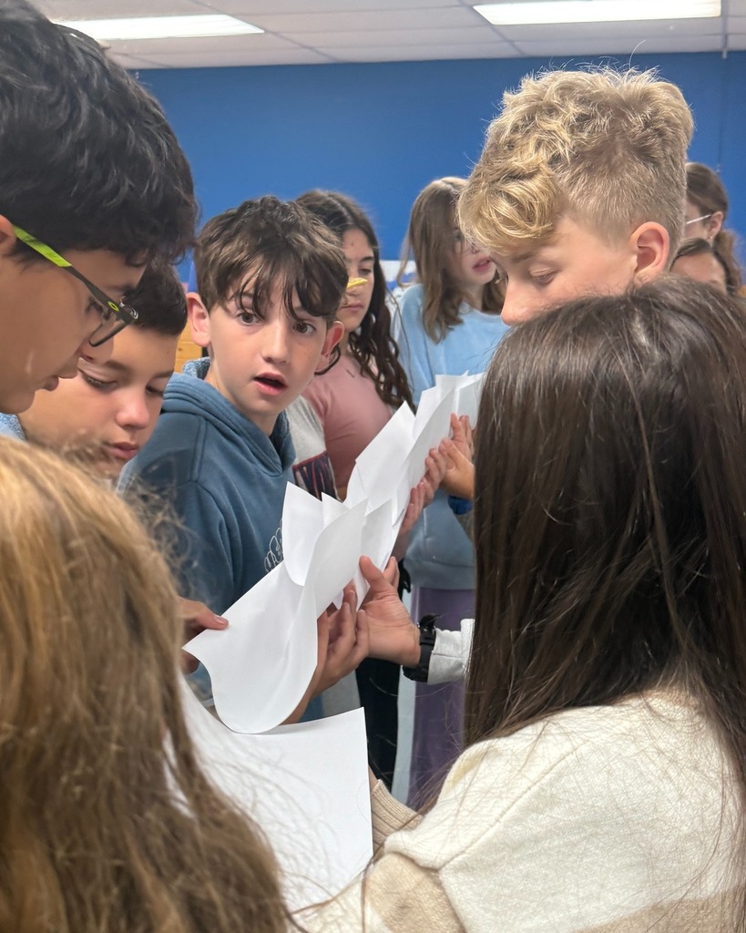 students do team-building activity