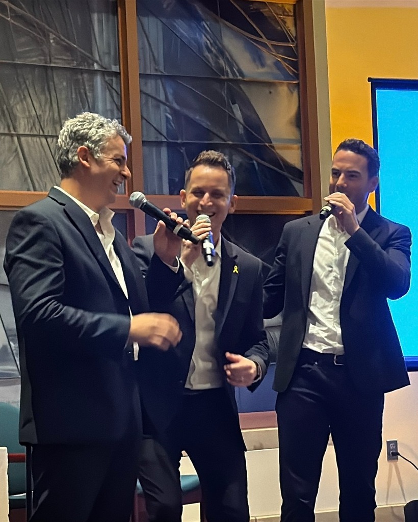 singers Daniel Montenegro, Omer Shaish, and Marc Devigne