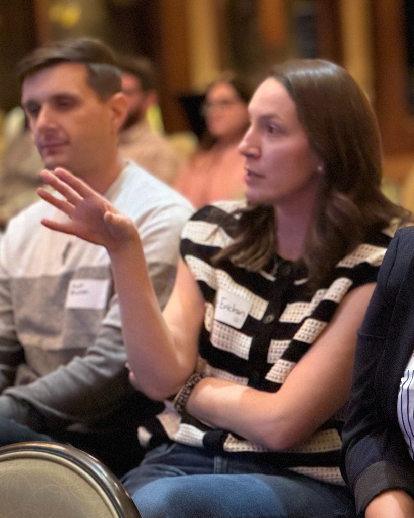 audience member asks question