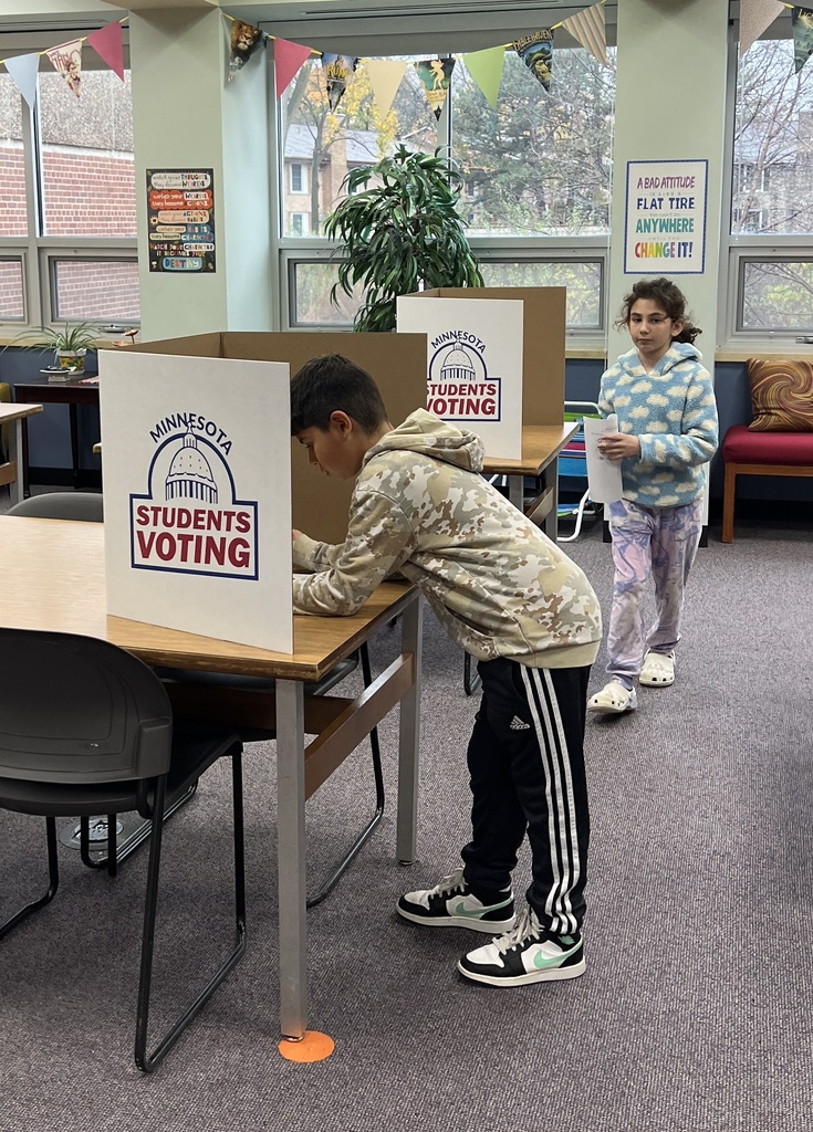 students vote in polling booths as part of mock election