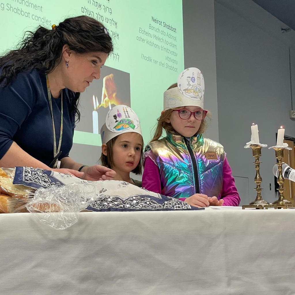 kindergartners lead candle blessing