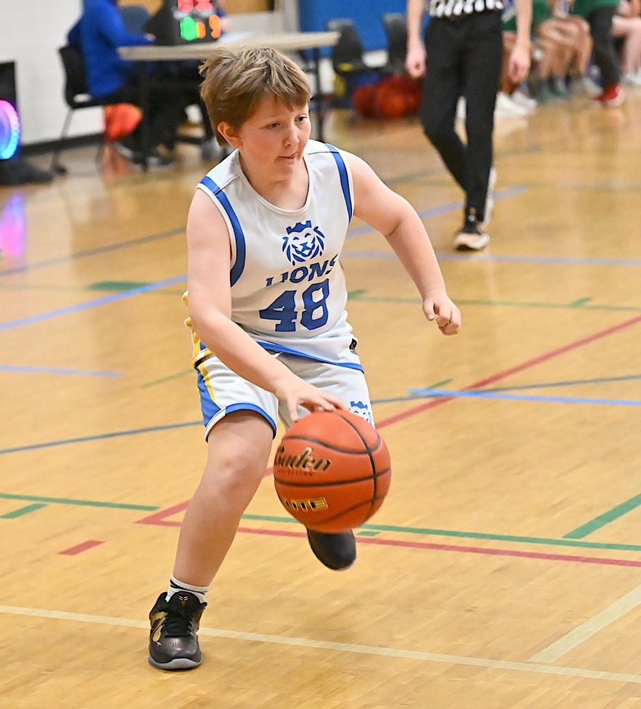 basketball player dribbles ball