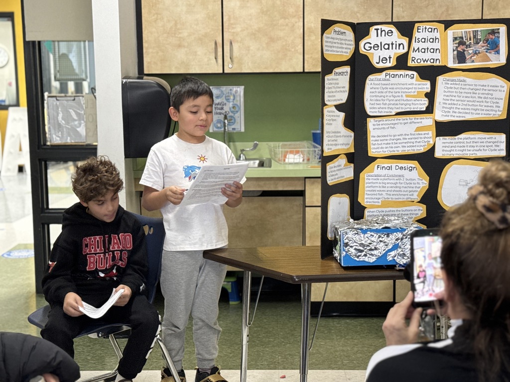 students present sea lion enrichment design