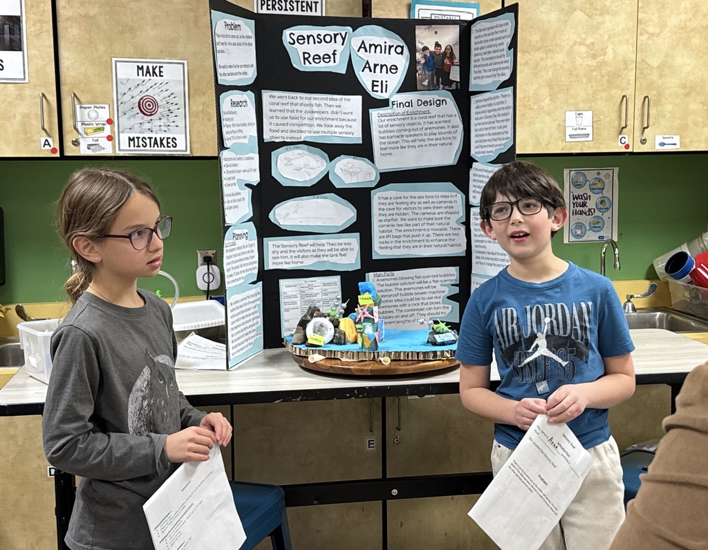 students present sea lion enrichment design