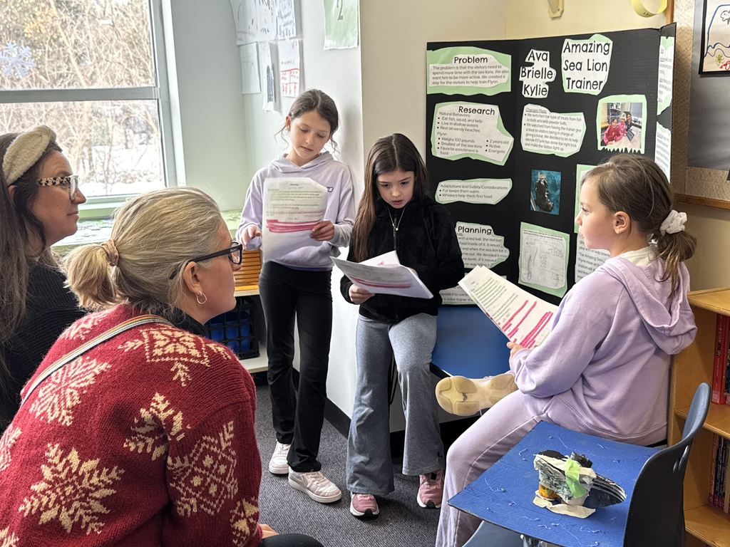 students present sea lion enrichment design
