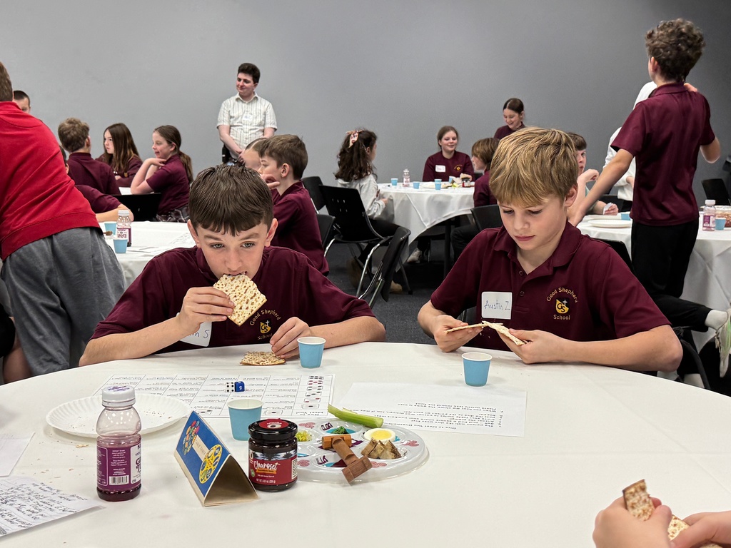 Good Shepherd students taste matzah