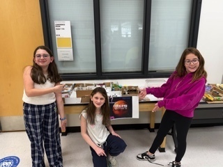 fifth grade team of three with cardboard space colony