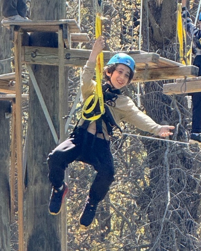 sixth grader zip lines