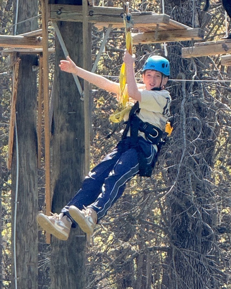 sixth grader zip lines