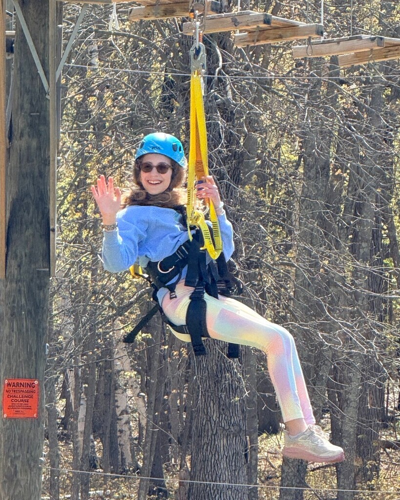sixth grader zip lines and waves