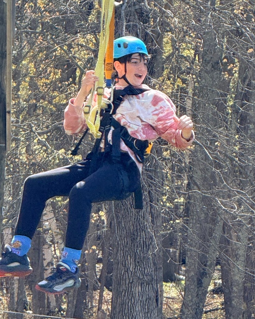 sixth grader zip lines