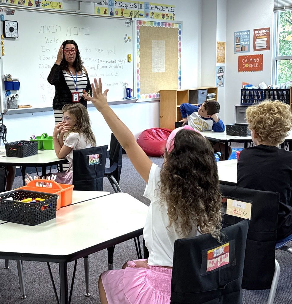 student raises hand and teacher calls on her