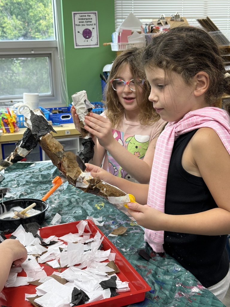 students make homemade kazoo/paper-mache shofars