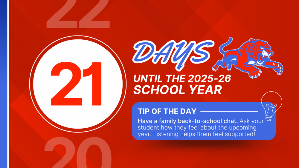 21 Days Until the start of School
