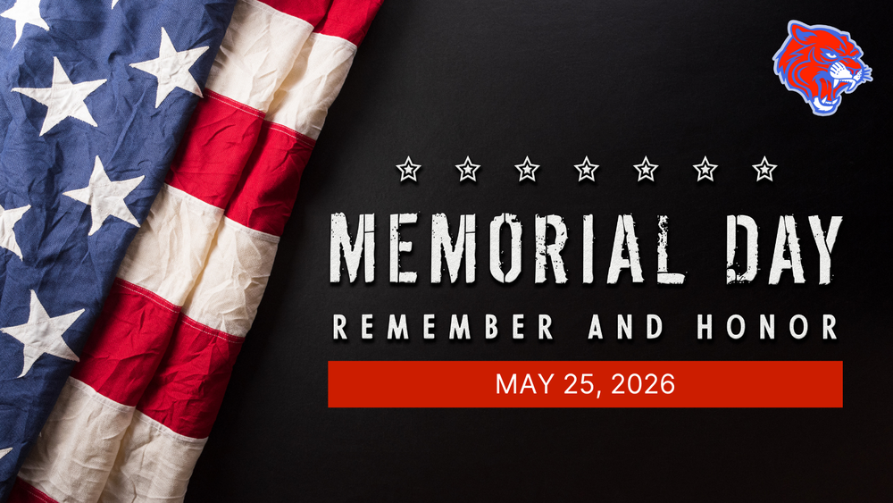 Memorial Day: May 25 2026.