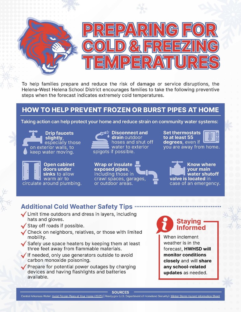 Preparing for cold  and freezing temperatures.