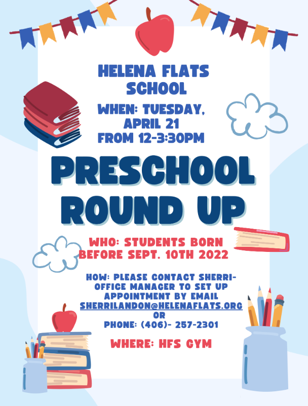 Kinder and Preschool round up flyers