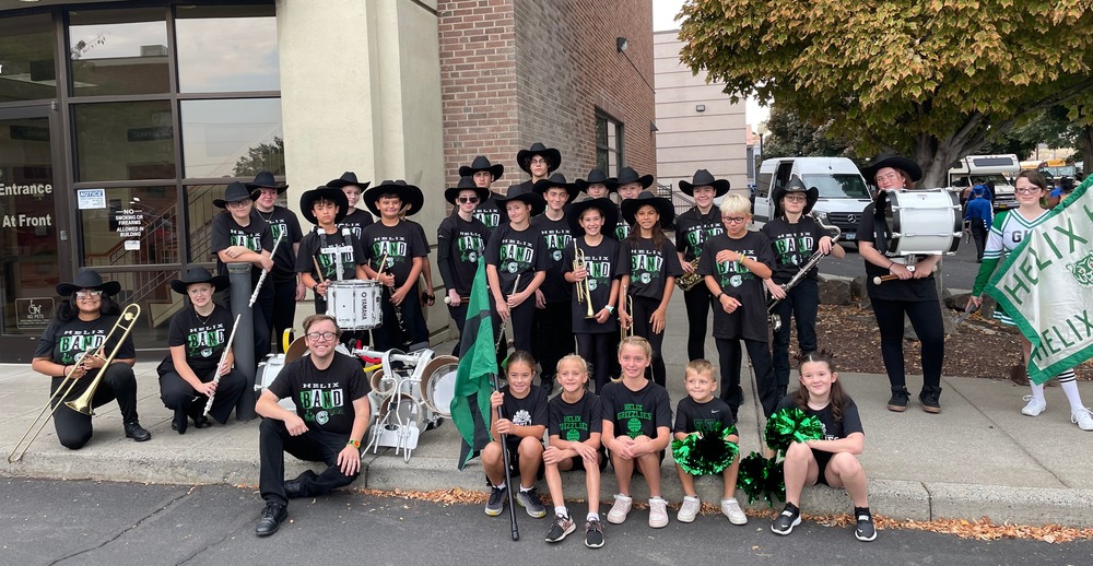 Helix Marching Band Students