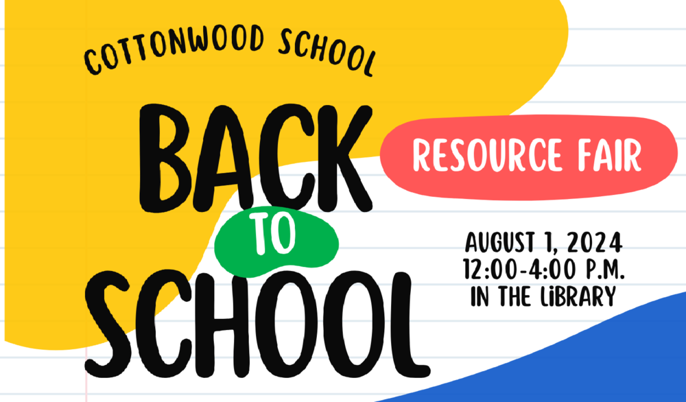 Cottonwood Community Resource Fair - August 1st from 12:00 - 4:00 p.m.