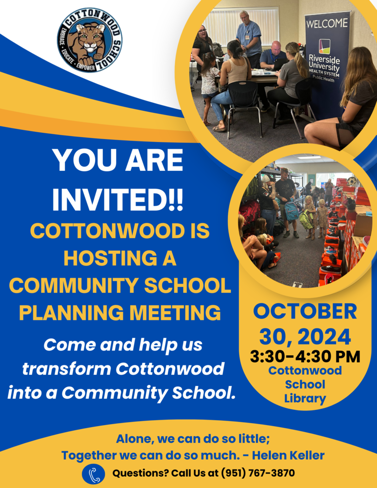 Community School Planning Meeting - October 30th