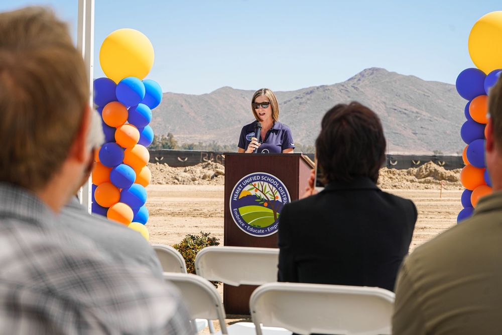 County, District, and community members commemorate the Pleasant Valley Elementary Groundbreaking