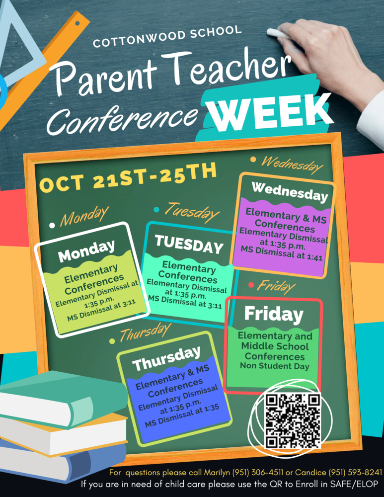 Parent Conference Week - October 21st-25th