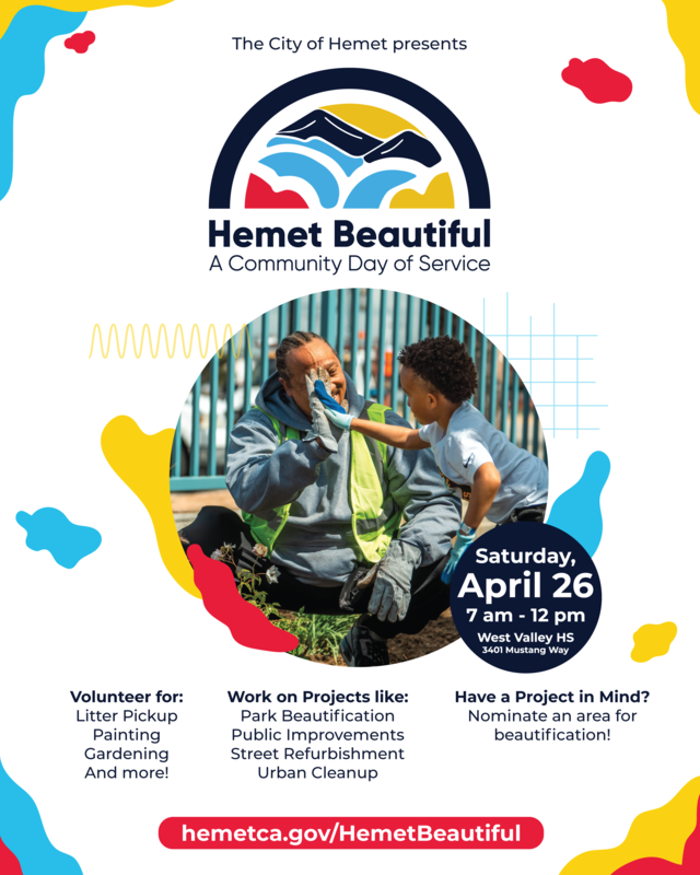 City of Hemet Will Host - Hemet Beautiful! A Community Day of Service