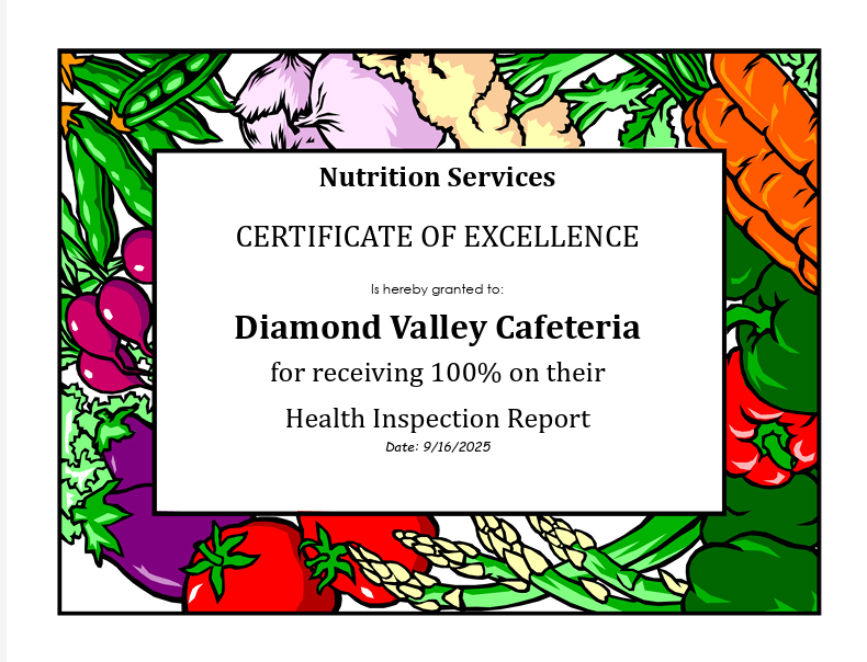 Health inspection report 