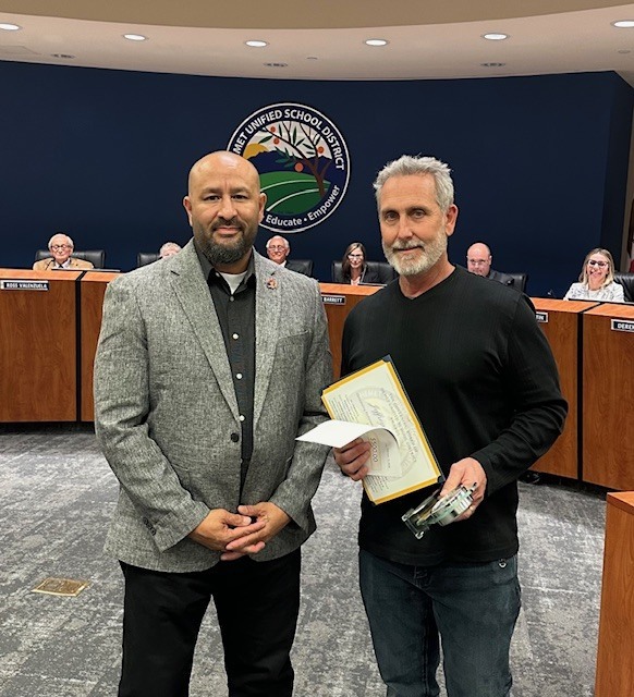 Mr. Vanzee at the HUSD School Board Meeting