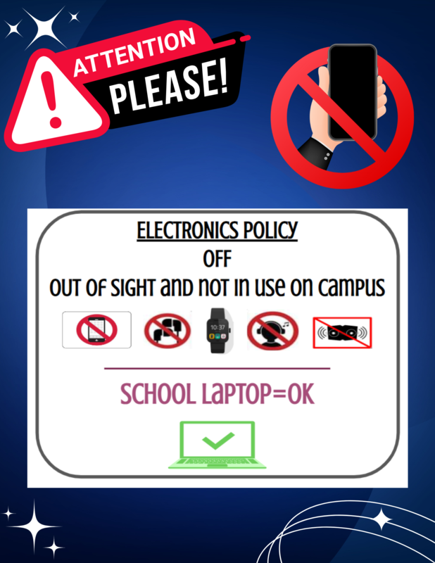 no cell phone policy flyer