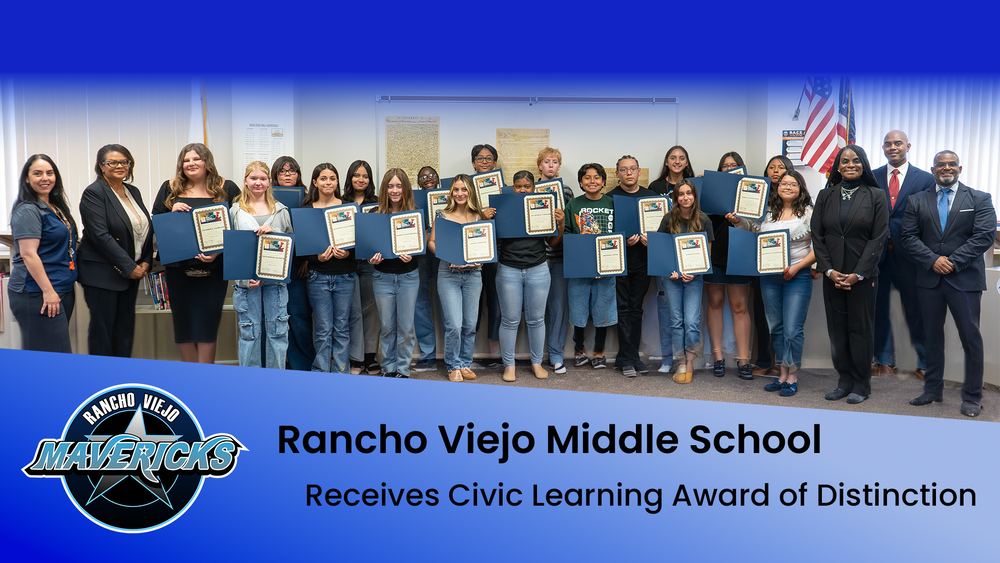 Rancho Viejo Middle School Receives Civic Learning Award of Distinction