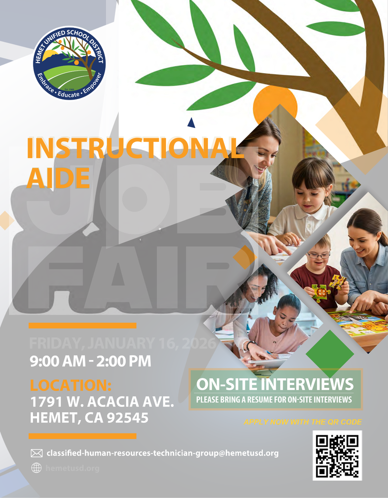 Instructional Aide HUSD Job Fair