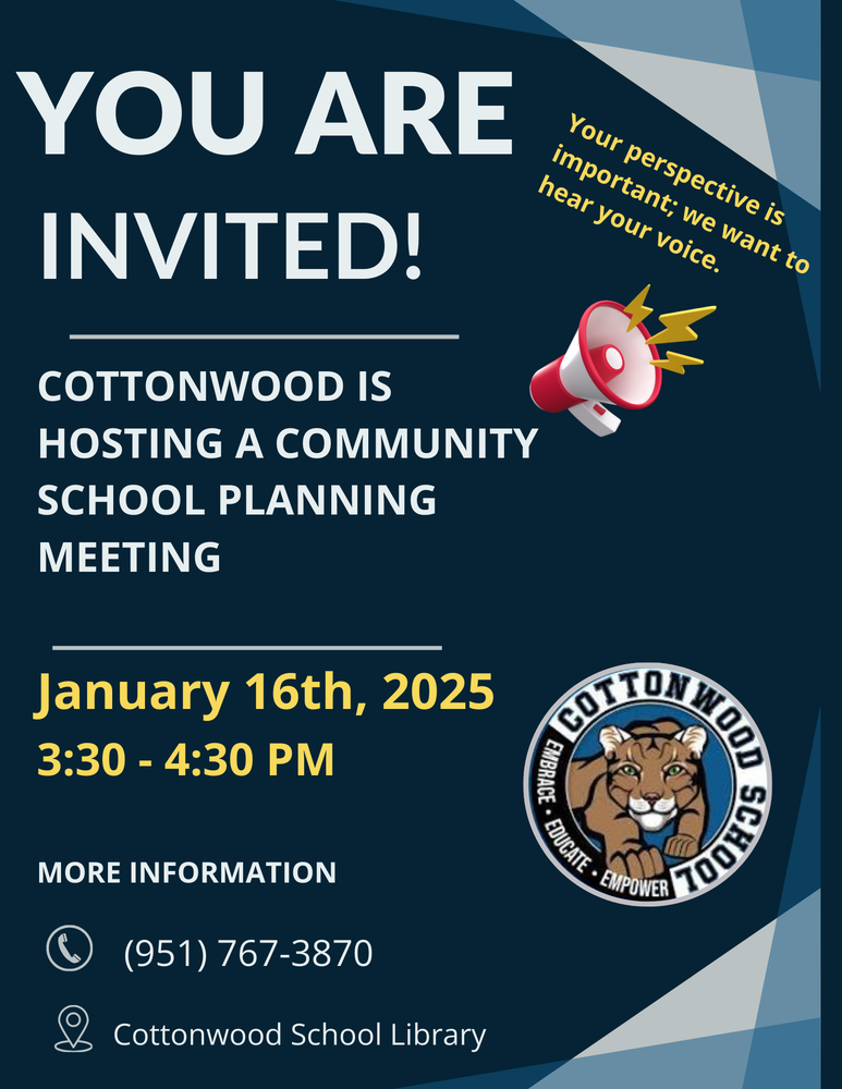 Community School Planning Meeting - January 16th