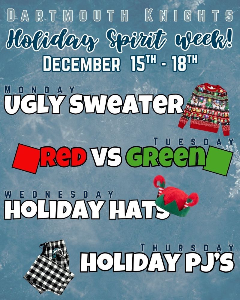 Holiday Spirit Week - December 15th- 18th