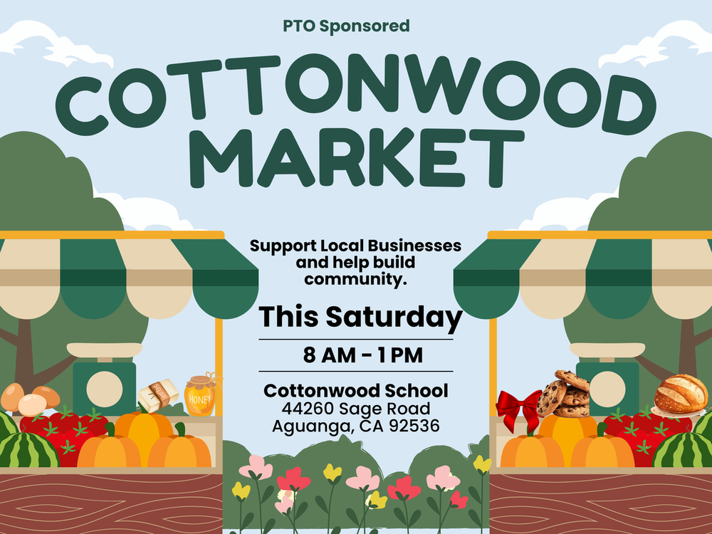 Spring Market: This Saturday, April 12th, from 8:00 AM to 1:00 PM.