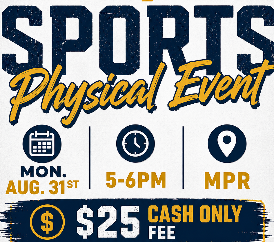 Sports physical even time and date