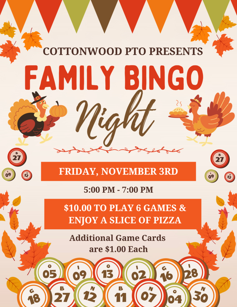 Family Bingo Night - October 4th