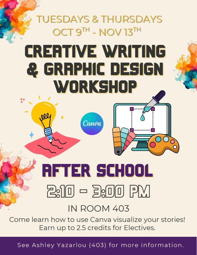 Creative Writing & Graphic Design Workshop
